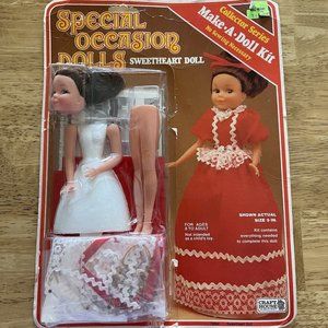 Craft House Make A Doll Kit Sweetheart Red Dress Collectors Series Special